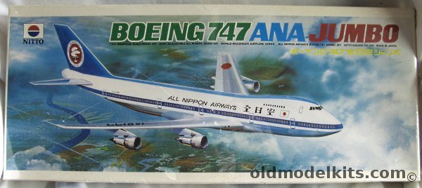 Nitto 1/144 Boeing 747 Jumbo Jet - ANA, 732-1800 plastic model kit